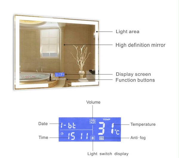 DP314A-LED智能浴室镜