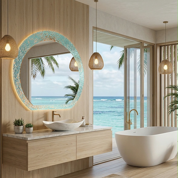 海景民宿酒店浴室镜